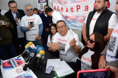 Néstor Marroquín durante una rueda de prensa este 11 de abril de 2025.