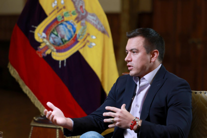 El presidente reelecto del Ecuador, Daniel Noboa Azín.