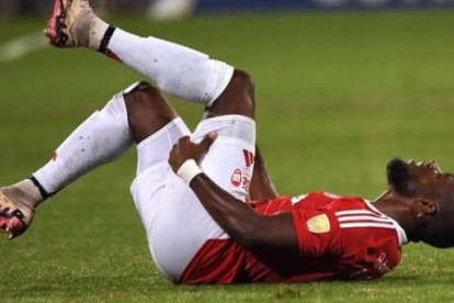 Enner Valencia sufrió una lesión en el partido entre Inter de Porto Alegre y Atlético Nacional