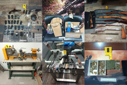 Se incautaron armas tipo pistola, carabinas industriales, un revólver, fusiles didácticos, entre otros.