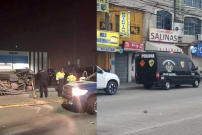 Un carro volcado y un posible artefacto explosivo en La Aurora.