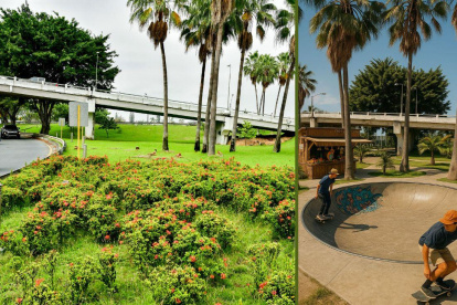 La idea de hacer un skatepark promueve la utilización de áreas verdes en dos espacios del ingreso a Samborondón.