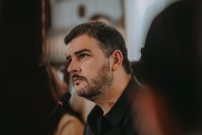 El alcalde de Guayaquil, Aquiles Álvarez, durante una sesión del Concejo Cantonal.