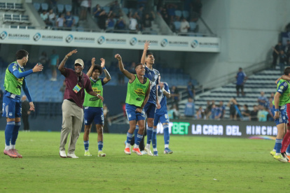 Jugadores del Bombillo celebraron por adelanto con la victoria 1-0 del sábado 25 de abril, ante Liga de Quito.
