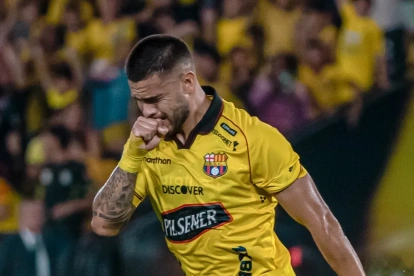 Héctor Villalba hizo el gol de Barcelona SC ante Boca Juniors.