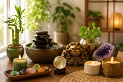Elementos como plantas, fuentes de agua y espacios ordenados forman parte de los rituales de Feng Shui más utilizados para atraer armonía y abundancia.