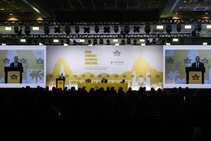 La Asamblea General Anual de la Asociación Internacional de Transporte Aéreo (IATA) que se desarrolla en Río de Janeiro, en Brasil.