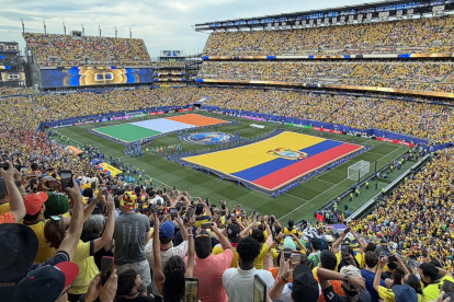 Los hinchas de Ecuador y su apoyo a Ecuador en el debut del Mundial 2026.