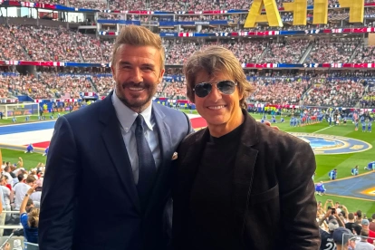 David Beckham subió hace dos semanas esta foto junto a Tom Cruise.