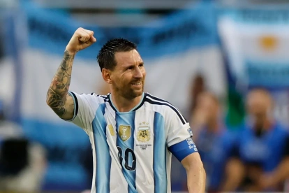 Lionel Messi celebra tras marcar el golazo ante Cabo Verde en el Mundial 2026.