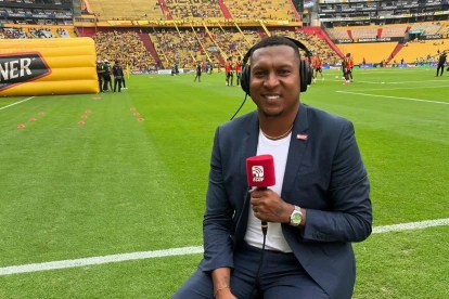 Máximo Banguera en su etapa de comentarista deportivo.