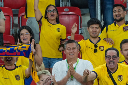 Hinchada ecuatoriana presente en el Mundial Sub 20 de Polonia.