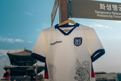 La camiseta de Ecuador este 24 de septiembre en Suwon, donde jugará ante Corea del Sur.
