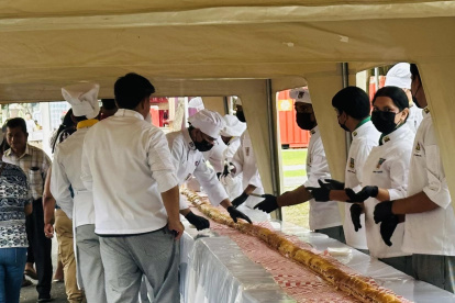 El cevi sanduche fue elaborado por los estudiantes de la carrera de Gastronomía, de la Universidad Técnica de Manabí

AG-EXTERNOS