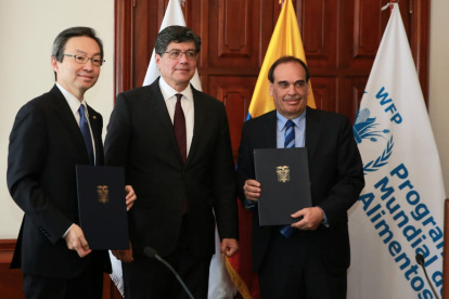 Japón contribuyó  con el dinero por medio del Programa Mundial de Alimentos de las Naciones Unidas.