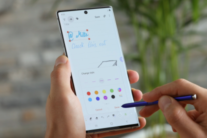 El control por gestos del SPen es una de las novedades del Note 10.