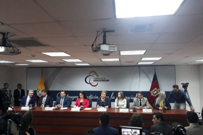 La presidenta de la Judicatura, María del Carmen Maldonado, anunció que con la designación de conjueces concluyó oficialmente la evaluación de la Corte Nacional.