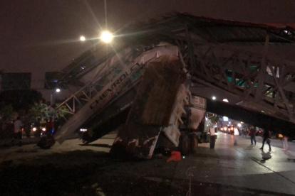 Imágenes del choque en la avenida de Las Américas.