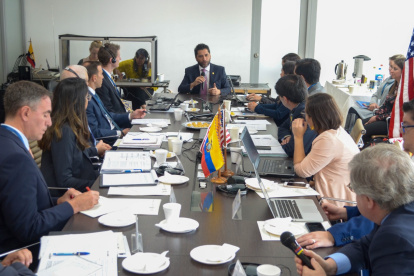 El ministro Iván Ontaneda se reunió esta mañana a la delegación de EE.UU.