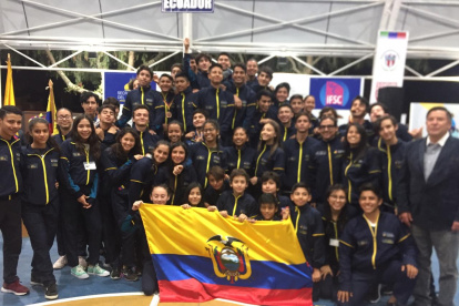 Parte de la Tricolor que inició la disputa de Panamericano Juvenil en Ibarra.