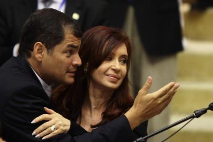 Correa y Kirchner en un encuentro pasado.