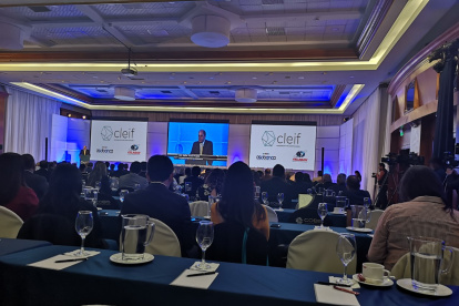 Julio José Prado, de Asobanca, durante el Congreso Latinoamericano de Educación e Inclusión Financiera (Cleif)