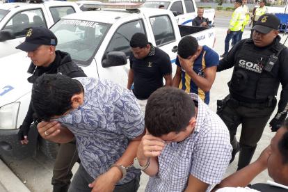 Los siete detenidos fueron llevados a la cárcel de Guayaquil, tras recibir la prisión.