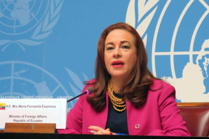 La excanciller María Fernanda Espinosa aspirará a la Secretaría General de la OEA.