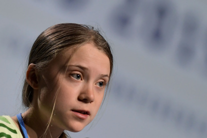 Greta Thunberg en la COP25, realizada en Madrid.