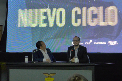La presentación del calendario de competencias 2020 se realizó en el auditorio de la Ecuafútbol.