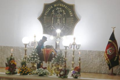 Las honras fúnebres se realizaron en el cuartel de la institución a la que pertenecía.