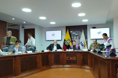 La tensión y reclamos entre consejeros dominó el pleno del CNE del 20 de diciembre de 2019.