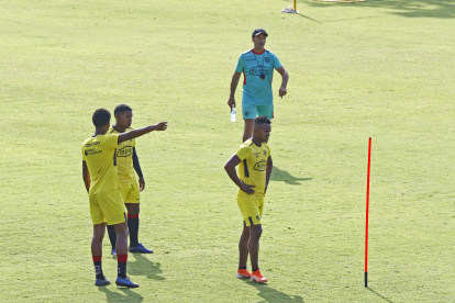 Los amarillos continúan con sus trabajos en la cancha anexa al estadio Monumental.