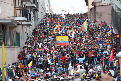 A inicios de octubre, los indígenas protestaron en contra de la eliminación del subsidio a la gasolina. Se movilizaron principalmente en Quito donde intentaron llegar al Palacio.

 Quito 09 de Octubre de 2019 Agencia(ag-extra ag-expreso-ag-quito)