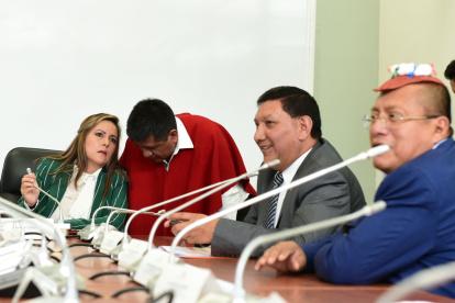 SESION DE LA COMISION DE FICALIZACION
CONOCIMIENTO DE LA RESOLUCION DEL CONSEJO DE ADMINISTRACION LEGISLATIVA RESPECTO A LA CALIFICACION DE LA SOLICITUD DE ENJUCIAMIENTO POLITICO EN CONTRA DE  LA PRESIDENTA DEL CONSEJO NACIONAL ELECTORAL, DIANA ATAMAINT 

JHOANNA ZAMBRANO 
LUIS PACHALA 
07 de enero de 2020
KARINA DEFAS 
Agencia (ag-expreso ag-extra ag-quito)