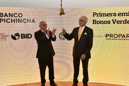 Banco Pichincha emitir bonos verdes por un monto inicial de $150 millones.