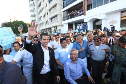 Llegada del presidente interino Juan Guaidó