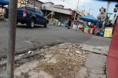 Veredas. Las aceras de la Ruta de los Gigantes están agrietadas y con piedras que dificultan el paso de los visitantes.