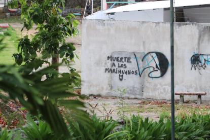 Vecino deportista pasa por uno de los parques y callejones de Samanes 1. Estos sitios son desolados.