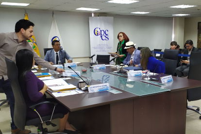 El presidente del CPCCS, Christian Cruz, ha hecho pública su inquietud por el recorte prespuestario.