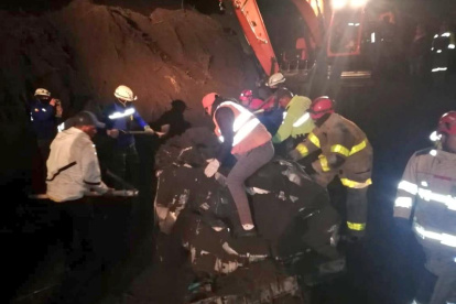 El vehículo sepultado