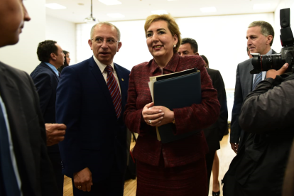 La presidenta de la Corte, Paulina Aguirre compareció a la Comisión de Justicia