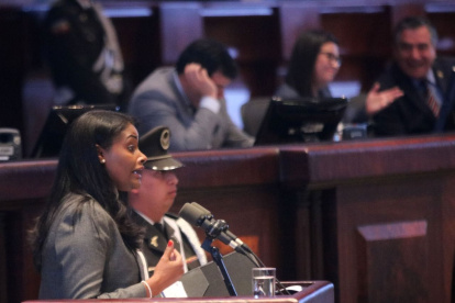 La fiscal Diana Salazar fue una de los cuatro funcionarios que rindió cuentas en la Asamblea Nacional.