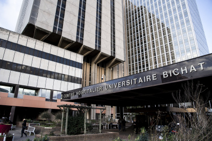 Su fotografía tomada el 29 de enero de 2020 muestra una vista general del hospital Bichat en París, donde se está tratando a algunos de los pacientes infectados con el coronavirus.