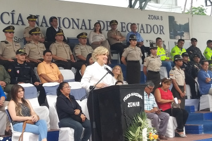 Hecho. Viteri participó del acto de entrega de 50 motos por parte del Gobierno Nacional a la Policía
