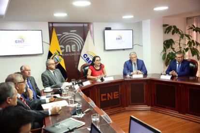 Los plenos del Consejo Nacional Electoral y el Tribunal Contencioso Electoral tuvieron este 10 de febrero una reunión de trabajo.