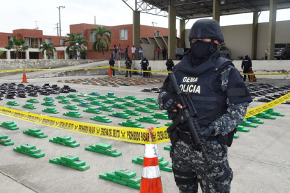 Incautación. La droga fue encontrada en sacos de yute.