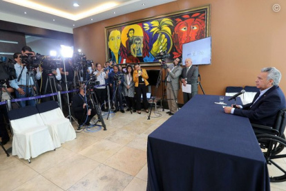 El presidente Lenín Moreno dio declaraciones previo a su viaje a Estados Unidos