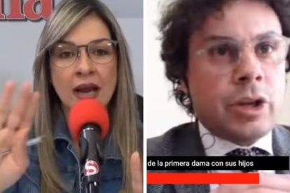 Vicky Dávila y Hassan Nassar, en plena discusión en vivo.