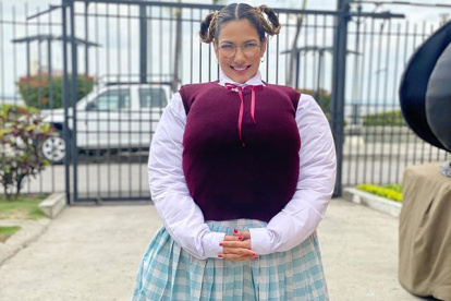 Alejandra Jaramillo se caracterizó como Mi gorda bella